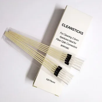 

Free Shipping 100pcs/box Fiber Optic Cleaning Swab Clean Sticks for 2.5mm SC/FC/ST Connectors and Adapters