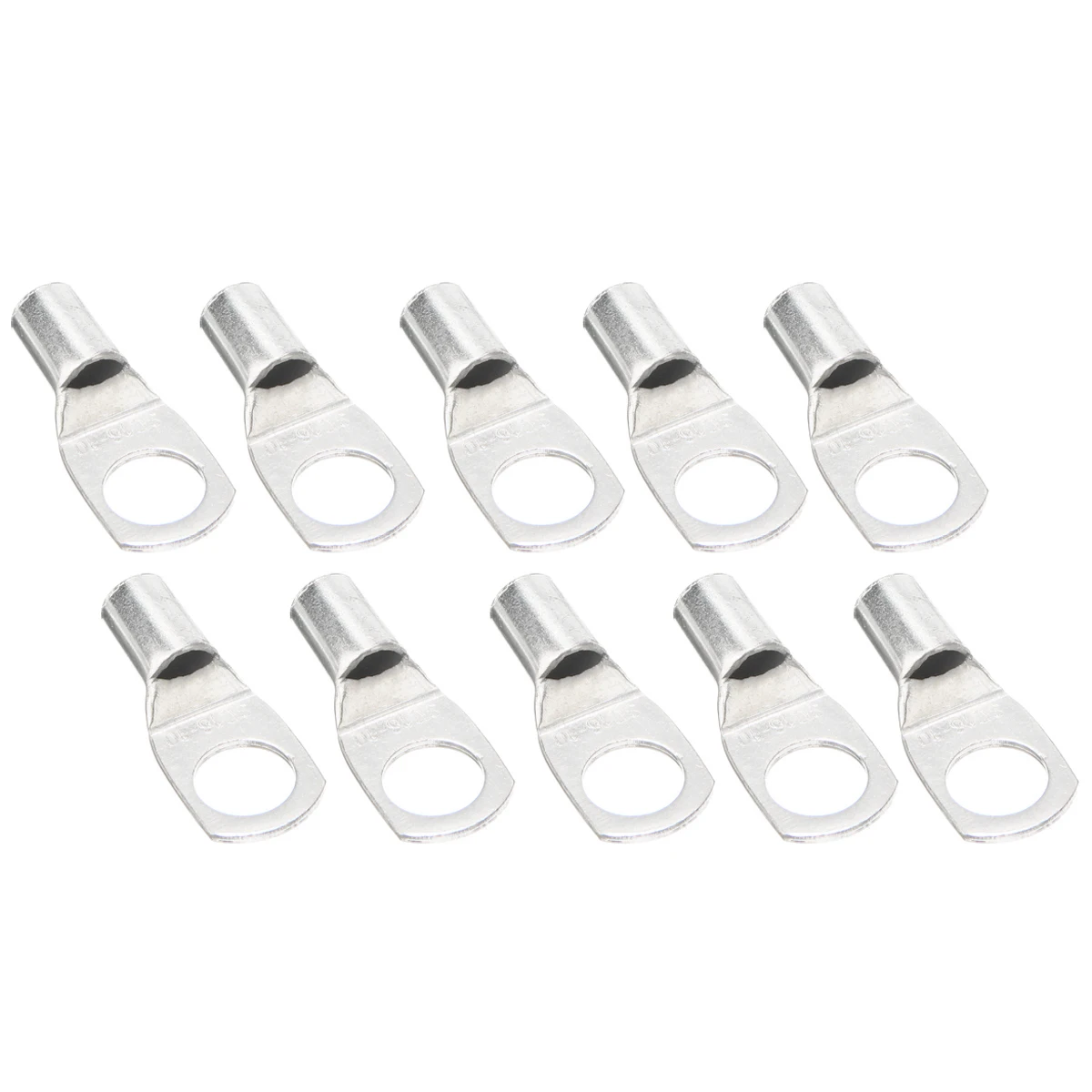 10pcs/set Crimp/Solder Battery Lug Terminal 16mm Cable Connector With 10mm Bolt Hole For Auto Terminals