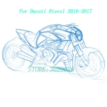 Для Ducati Diavel полная система титановый сплав среднего соединения трубы и выхлопной трубы лазер 2 отверстия глушитель модифицированный- yesr