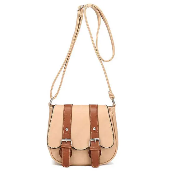 Модные женские сумки-мессенджеры с двойным ремнем из искусственной кожи, сумки через плечо, дизайнерские сумки через плечо, женские сумки 9L03 - Цвет: beige
