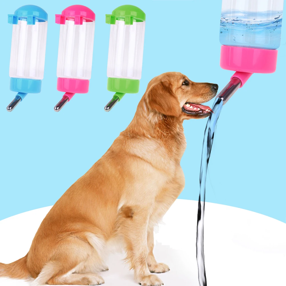 

300ML Plastic Pet Feeder Automatic Dog Water Bottle Dispenser Hanging Water Bottle for Dogs Cats Pet Dog Accessories