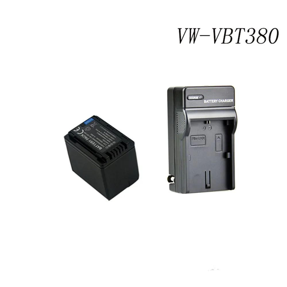 VW-VBT380 VBT380 VW-VBT19 VBT190 Battery + Charger for Panasonic HC-V270, HC-V380, HC-V510, HC-V520, HC-V550, HC-V700, HC-V710.