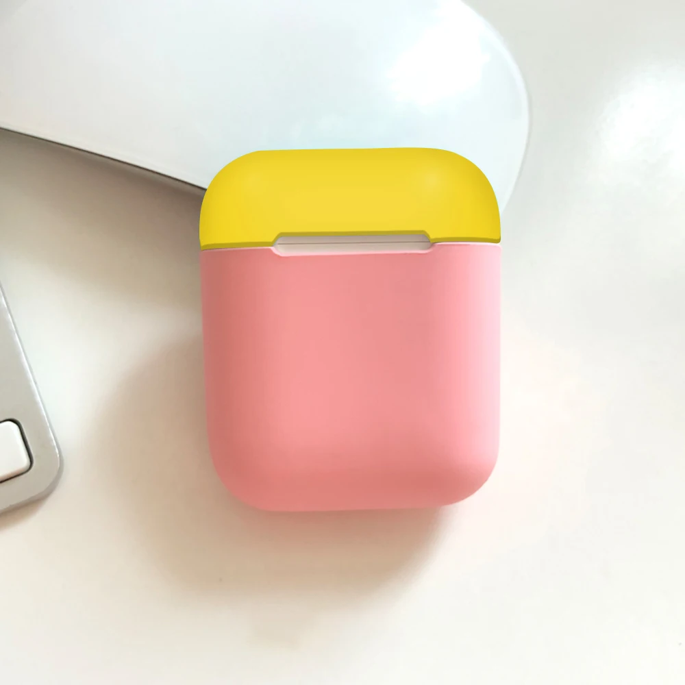 

TPU Silicone Bluetooth Wireless Earphone Case For AirPods Protective Pink Cover Skin Accessories For Apple Airpods Charging Box