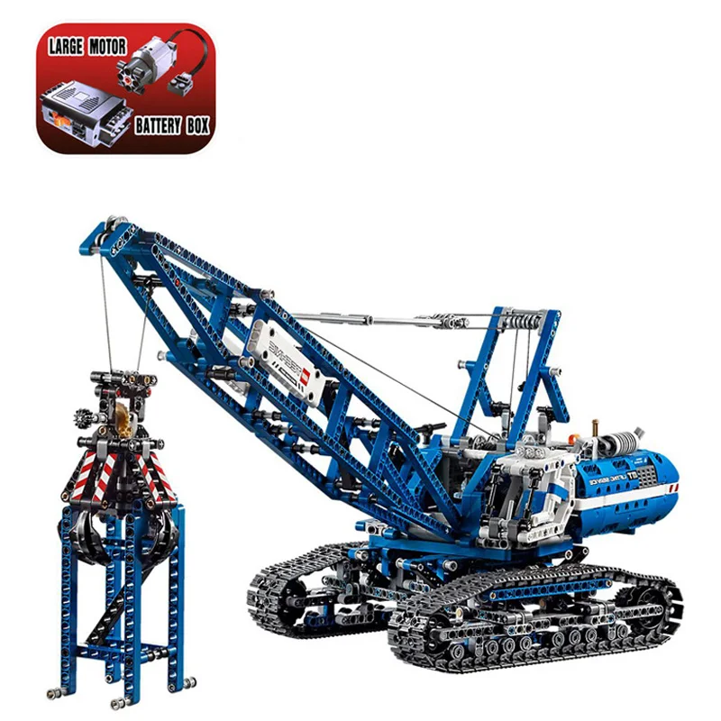 

Compatible Legoingly 42042 Technic 20010 1401Pcs Crawler Crane Mobile Tower Crane Power Function Model Blocks Bricks Toys Gifts