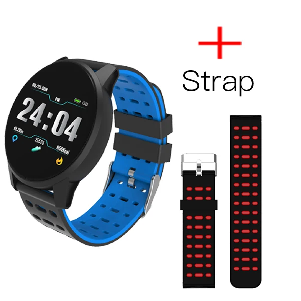 MAFAM, умные часы для мужчин и женщин, пульсометр, измеритель артериального давления, кислородный монитор, фитнес-трекер, будильник, напоминание, умные часы, спортивные часы - Цвет: B2 Blue Plus Strap