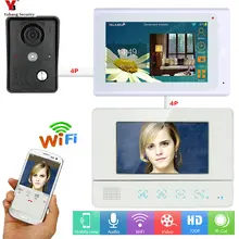 Yobang Security APP Control WIFI Doorbell 1000TVL Wired Camera Unlock Via Monitor and Phone Wireless Video Intercom Doorphone