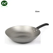 FREIES VERSCHIFFEN GUSSEISEN WOK KOCHTOPF KEINE BESCHICHTUNG NON-STICK ARBEIT AUF INDUKTIONSHERD