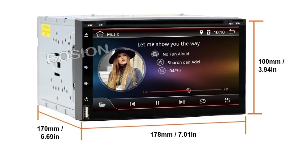 Best Bosion 2din android 8.1 Car Radio 6.95 inch DVD GPS Navigation Bluetooth Universal For nissan qashqai Toyota Player multimedia 2