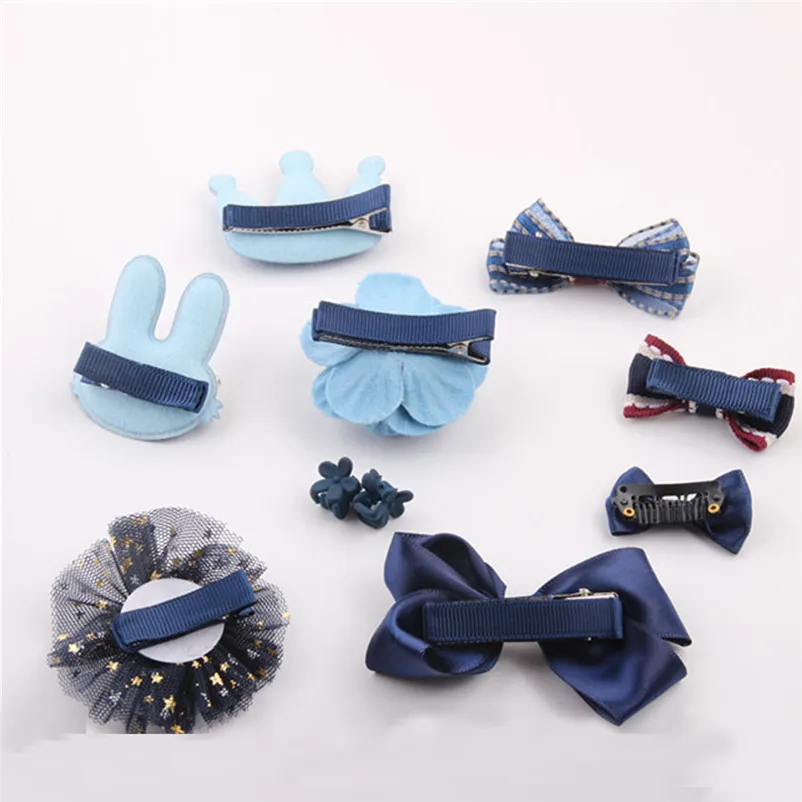 sweet! cute bow motifs hair clip sets baby girl hair accessories clip kawaii girls bebes acessorios 3ST10 (3)