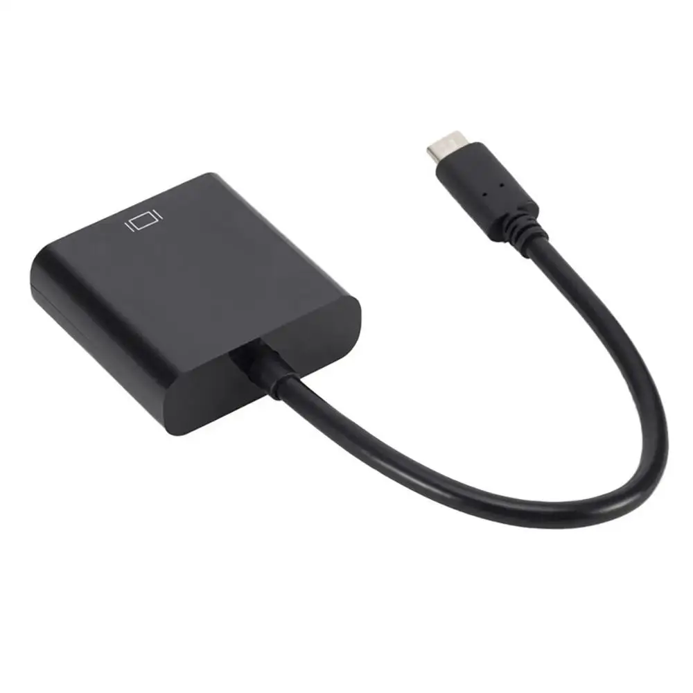 Прочный тип-c USB 3,1 кабель адаптер для мужчин и женщин USB-C видео конвертер для ПК для Macbook черный