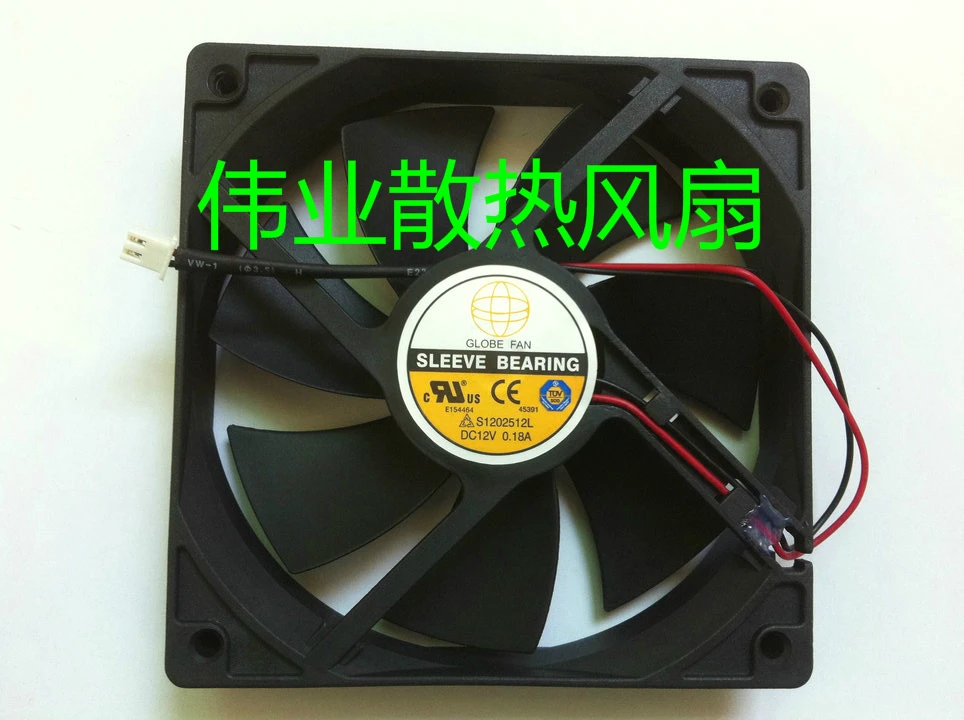 Оригинальный двухпроводный coooling вентилятор в виде глобуса 12025 S1202512L DC12V 0.18A 120*120*25