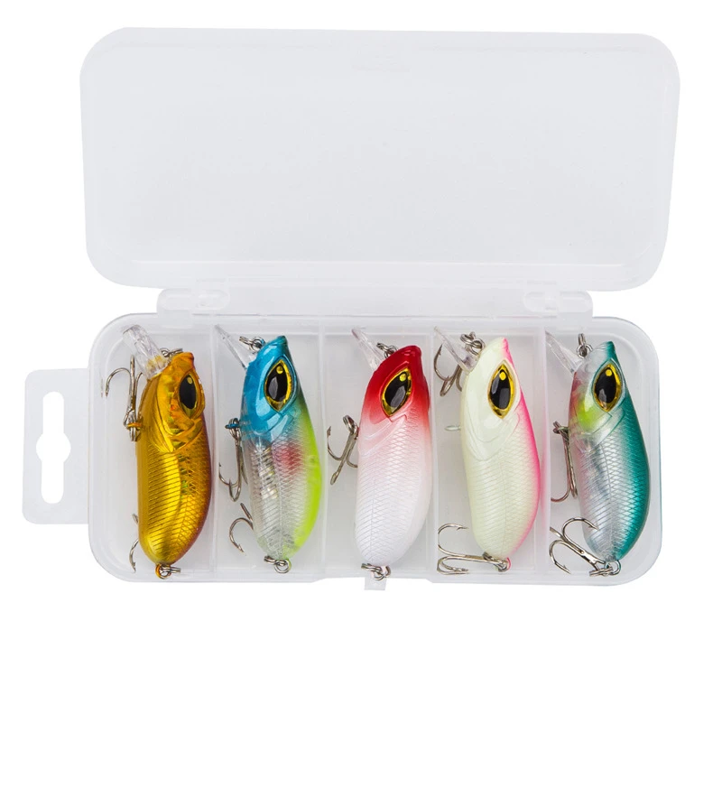 Peche Leurre 5 шт./компл. Crankbait 8g 5 см воблер приманка жесткая приманка рыболовные воблер для рыбалки с Пластик коробка Металическая дергающаяся