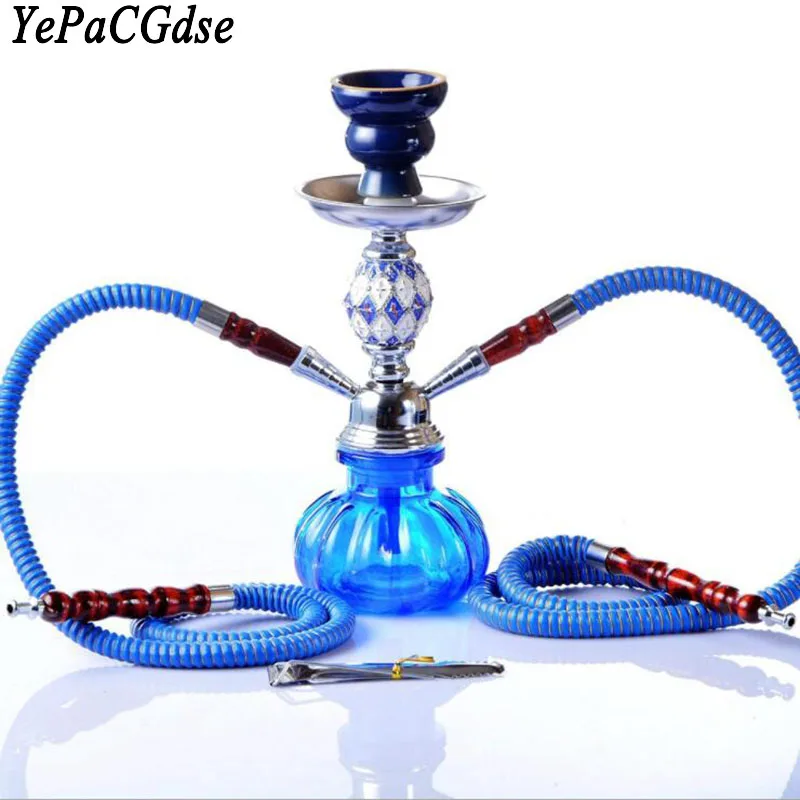 Новый арабский стиль акриловый кальян набор Sheesha имитация кожи металлический