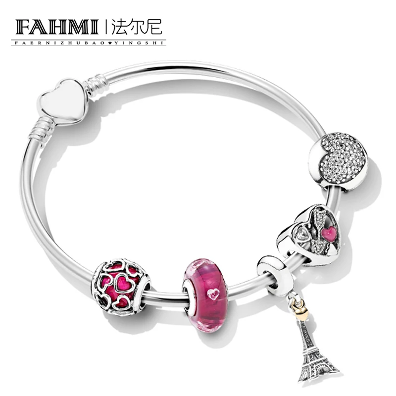 FAHMI 100% 925 Sterling Silver 1:1 Brand New Original At First Sight ZT0184 Bracelet Set Women Jewelry Gift Selection