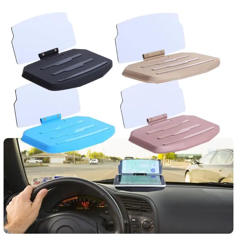 

Car HUD Head Up Display Speed Warning GPS Navigation HUD Bracket Car Stand Folding Holder Head Up Display For Smart Mobile Phone