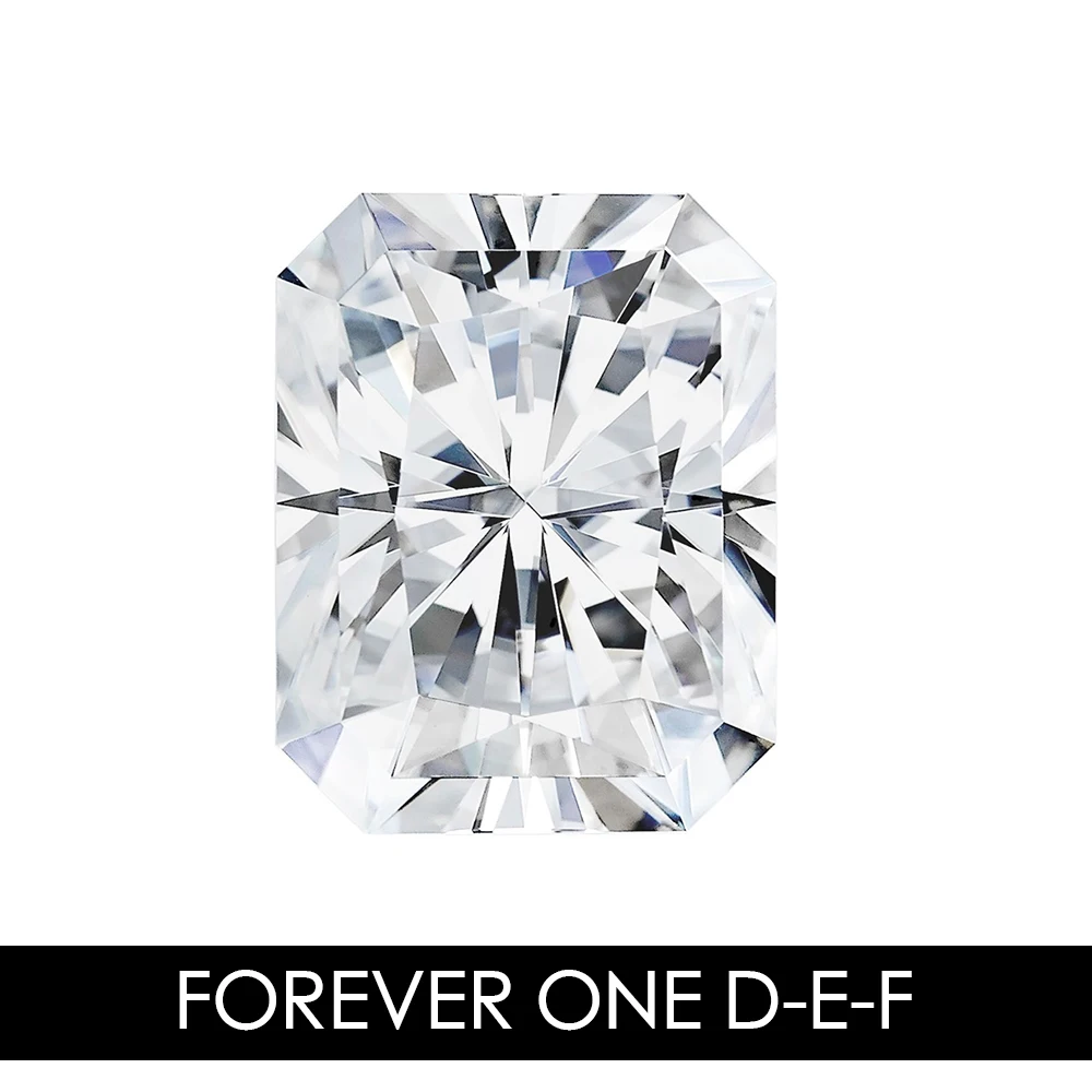 

10X8mm 3.90 CARAT 46 Facets Radiant Moissanites Loose Gemstone G-H-I Color Charles & Colvard USA Created Moissanites REAL