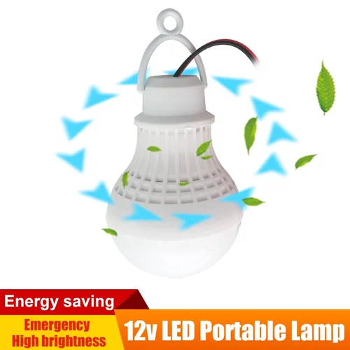 12V DC LED 램프 휴대용 텐트 캠핑 라이트 SMD5730 전구, 야외 야간 낚시 행잉 라이트 배터리 조명 5W 7W 9W 12W 2