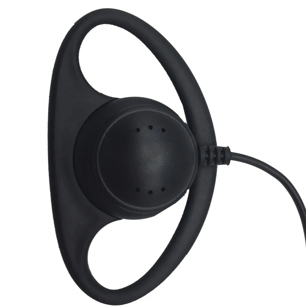 1 Pin 3.5mm Jack D-Shape Listen Soft Rubber Earpiece Headset for Radio Comunicador Walkie Talkie (3)