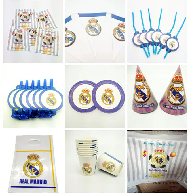 Real Madrid Soccer Birthday Party Kit Party Supplies Home Garden