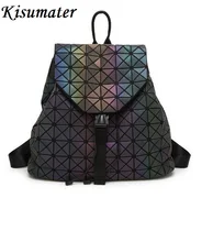 2017 femmes sac à dos Géométrique Épaule le Sac D’école de L’étudiant Hologramme Lumineux sac à dos Laser argent baobao sac à dos logo sac