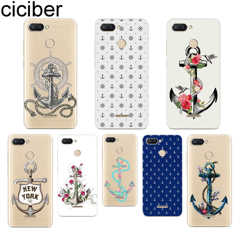 

ciciber Anchor for Xiaomi Redmi 6 5 4 3 A X S Pro Plus S2 Soft TPU Phone Cases for Redmi Note 7 6 5 4 3 X A Pro Cover Coque Capa
