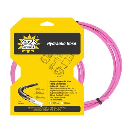 purple 1.7m EZMTB велосипедная Тормозная гидравлическая трубка MTB велосипедный комплект зажим дисковый ротор тормоза левый и правый рычаг Запчасти для инструментов - Цвет: purple 1.7m
