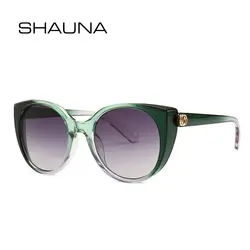 SHAUNA модная градиентная оправа для очков кошачий глаз солнцезащитные очки Для женщин Goggle Оттенки