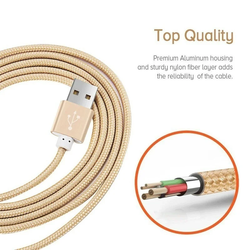 USB Type C Nylon Data Sync Charger Cable for Xiaomi Mi5 Mi5S Mi6 Mi8 MIX MIX2 Type C USB 3.1 Fast charging data cable