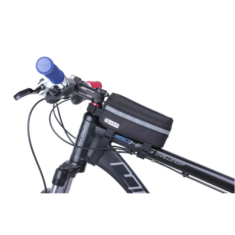 DUUTI велосипедные сумки с сенсорным экраном для велоспорта MTB горный велосипед Рама Передняя труба сумка для хранения для 3,5-5,7 дюймов мобильный телефон водонепроницаемый