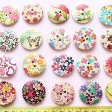 200 шт-красочные цветочные большие картины краски деревянные пуговицы 30 мм экологически безопасные цветочные краски Весна