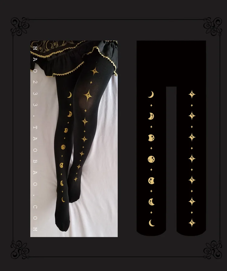 

New high quality Personality printing 120D Lolita over the knee tight Spring and autumn Cosplay Lolita for Halloween