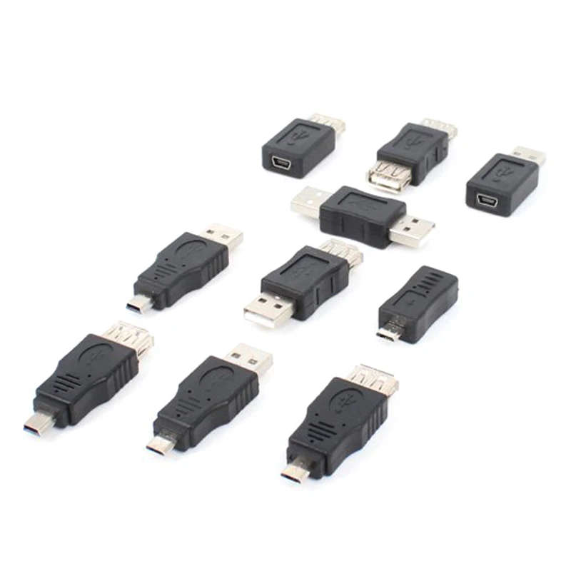 

OTG USB male to female micro USB mini changer adapter converter 10pcs