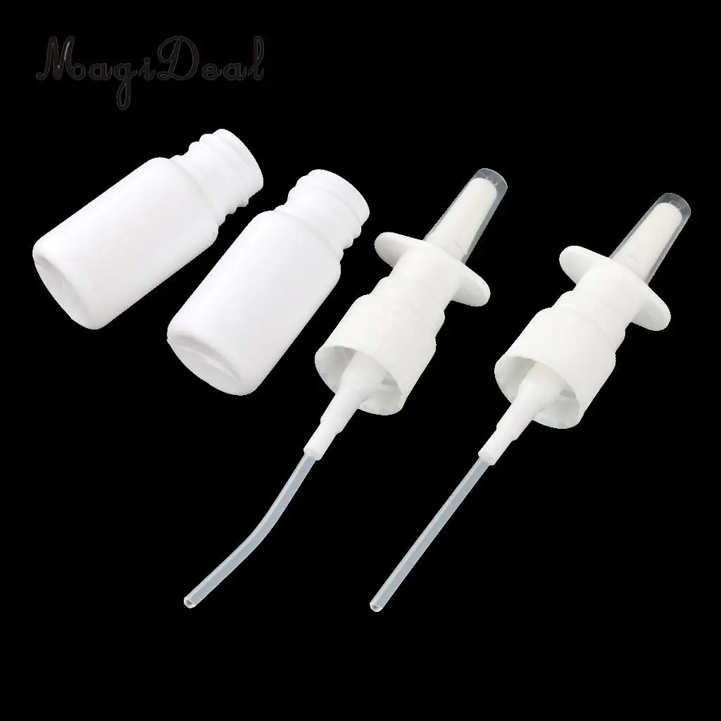MagiDeal Empty Plastic Nasal Fine Mist Spray Bottle Pump Sprayer with Cap-White  Cosmetic Nose Spray Bottle