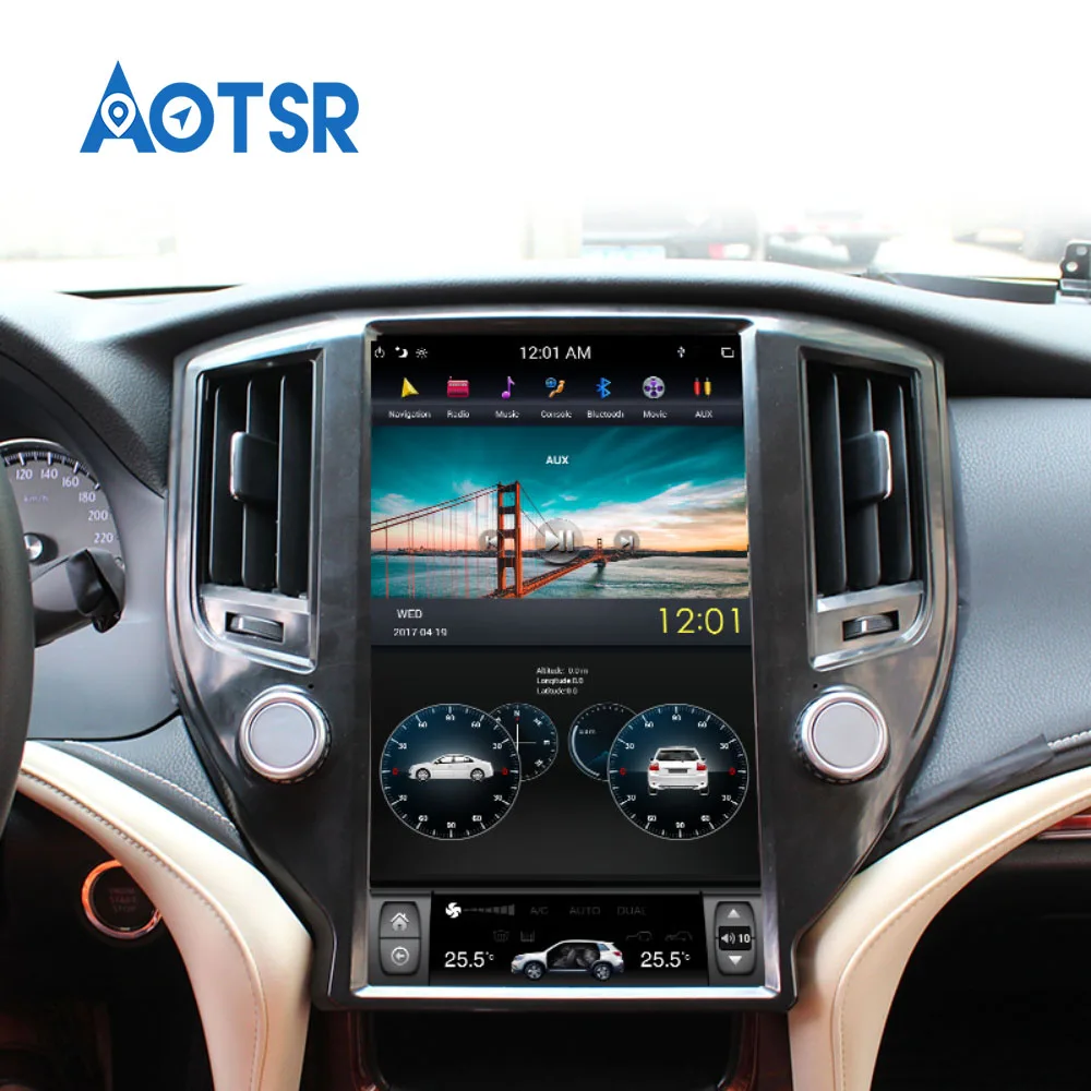 Best Tesla style Car GPS Navigation For TOYOTA CROWN Fourteenth generation car multimedia radio tape recorder 4K H car accessories 8