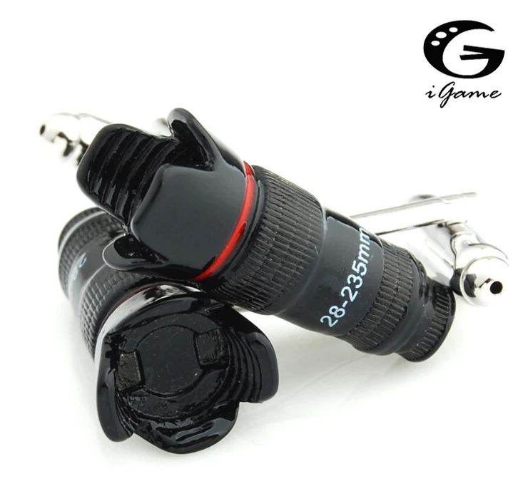 iGame SLR Camera Cuff Links Novelty Black Color Lens