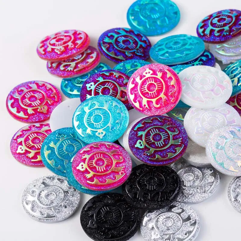 Flat Back Turtle Sew On Rhinestones Cabochon For Native American Beadwork Jewelry Making with 2 holes 25mm 100pcs/lot