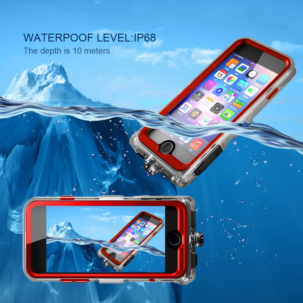 10 متر الغوص للماء حالة ل iPhoneX 8 7 زائد البلاستيك تصفح جراب هاتف ل iPhone6s 6 تحت الماء السباحة الرياضة صورة 10 متر الغوص للماء حالة ل iPhoneX 8 7 زائد البلاستيك تصفح جراب هاتف ل iPhone6s 6 تحت الماء السباحة الرياضة صورة