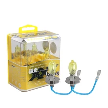 2 шт. 12 В H4 100 Вт желтые галогенные лампы H3 H4 H11 9005 высокомощная лампа фары автомобиля замена лампы