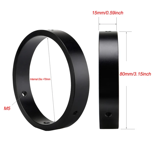 Escopo para Diâmetro do Tubo Kit de Anel 43mm a 70mm com Ideal Par para Astrofotografia Svbony Guiando Telescópio Finders F9187 Sv116 ou 8 43mm a 70mm com ideal par para astrofotografia f9187