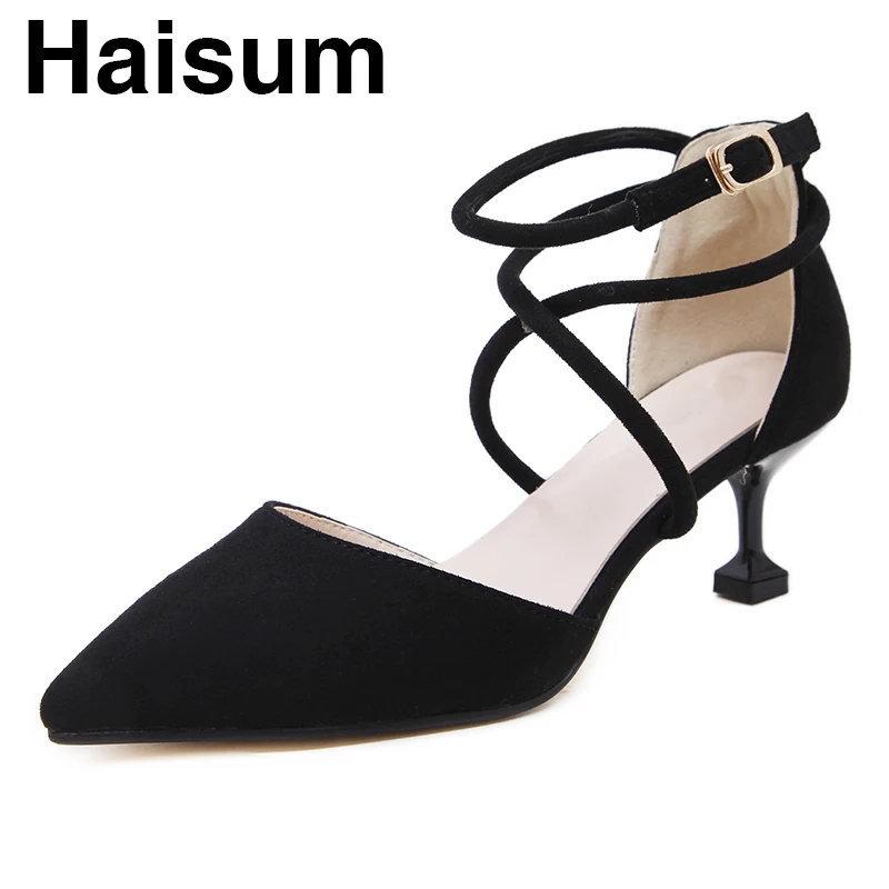 

Summer new pointed hollow shoes Simple OL fashion fine sandals/high heels H-2211