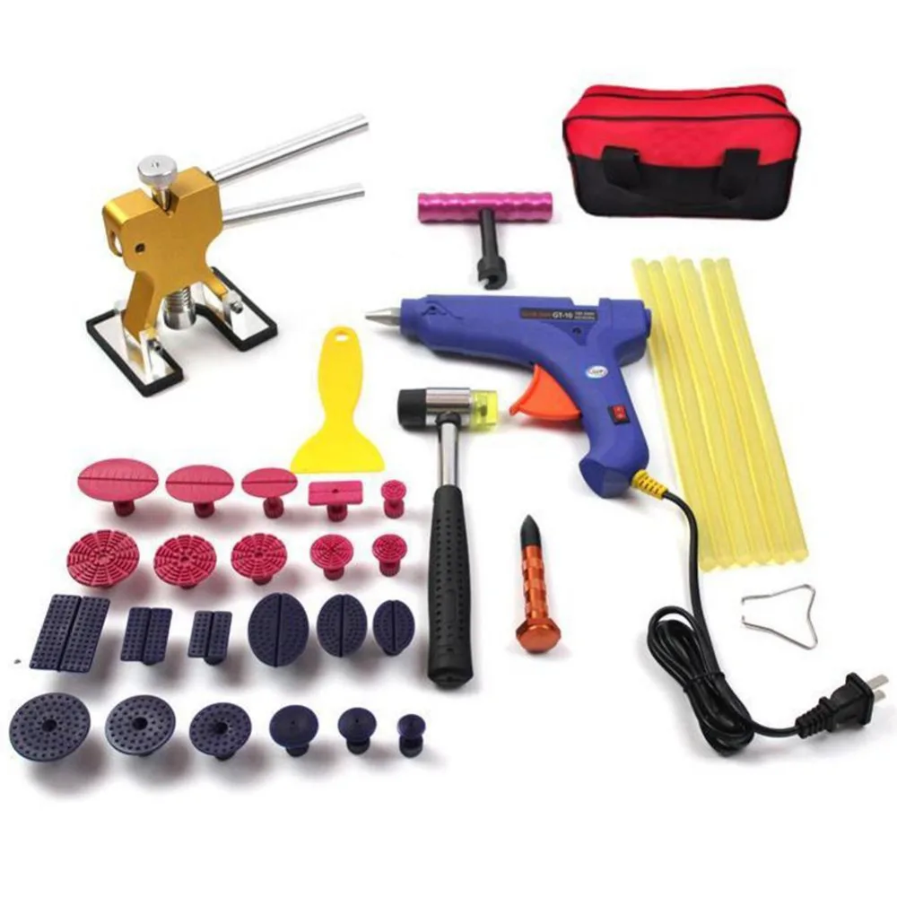 

Tools Paintless Dent Repair Tools Car Hail Damage Repair Tool Hot Melt Glue Sticks Glue Gun Puller Tabs Kit Ferramentas