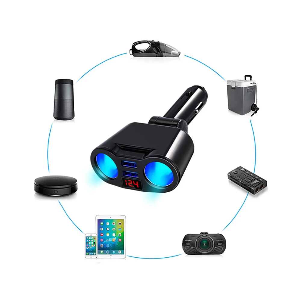 Автомобильное зарядное устройство с двумя usb портами разветвитель
