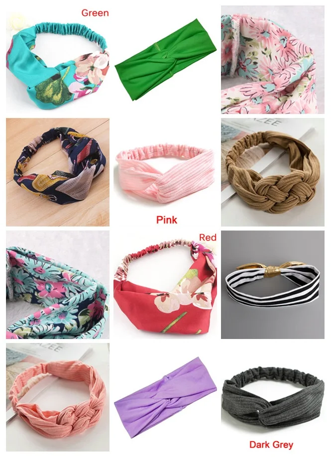 1PC Women Knotted Bow Headband Cross Turban Elastic Headwear Lady Headdress Head Wrap Fashion Hair Band For Girls Hot Sale