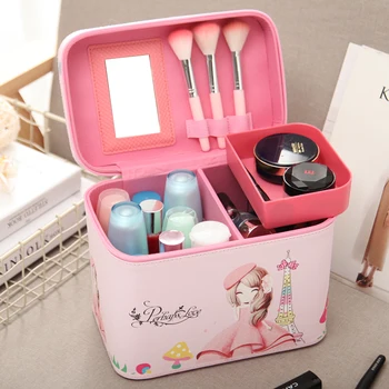 

MIWIND Women casual Folding Layers Professional Makeup Bag Cosmetic Bag Large Space Beauty Box Organizer Case TYY821