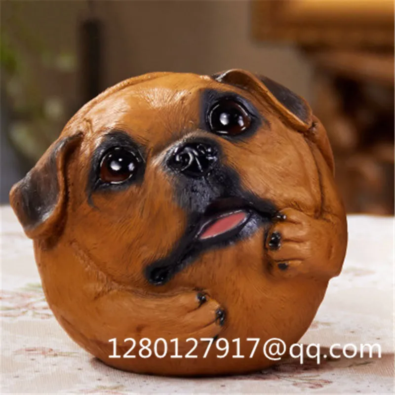 Simulasi Anjing Anak Anjing Lucu Patung Pug Kreatif Kartun Mini Q Versi Piggy Bank Action Figure Collectible Model Toy P964 Aksi Toy Angka Aliexpress