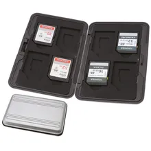 8 x SD Micro карта памяти Чехол Держатель Жесткий футляр черный алюминиевый черный чехол для карт памяти