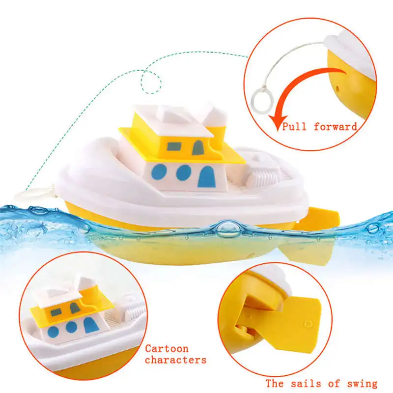 

Cartoon animal fish turtle boat Baby Bathing Toys Wash Play Cartoon Pull Water clockwork bath toy Educational Toys For Baby