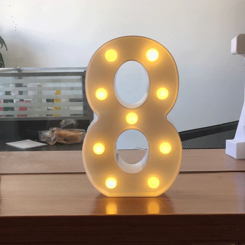 DIY 26 Английских Букв светодиодный ночник Marquee знак Алфавит 3D Настенный ночник домашний Свадебный день рождения Декор