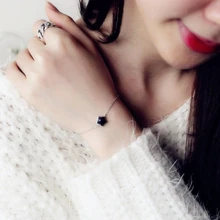 Фиолетовый песок Звезда простой Изысканный 925 пробы Серебряный темперамент Женский модный изменяемый Размер браслеты SBR041