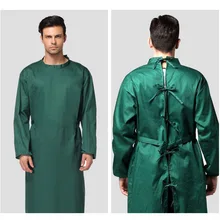 Новые зеленые мужские медицинские скрабы с длинными рукавами, костюмы врача, стоматологическая клиника sxq48